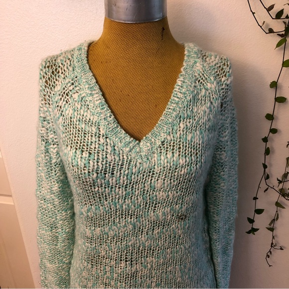 NWT Aeropostale Marled Turquoise Sweater Size М - Picture 3 of 7